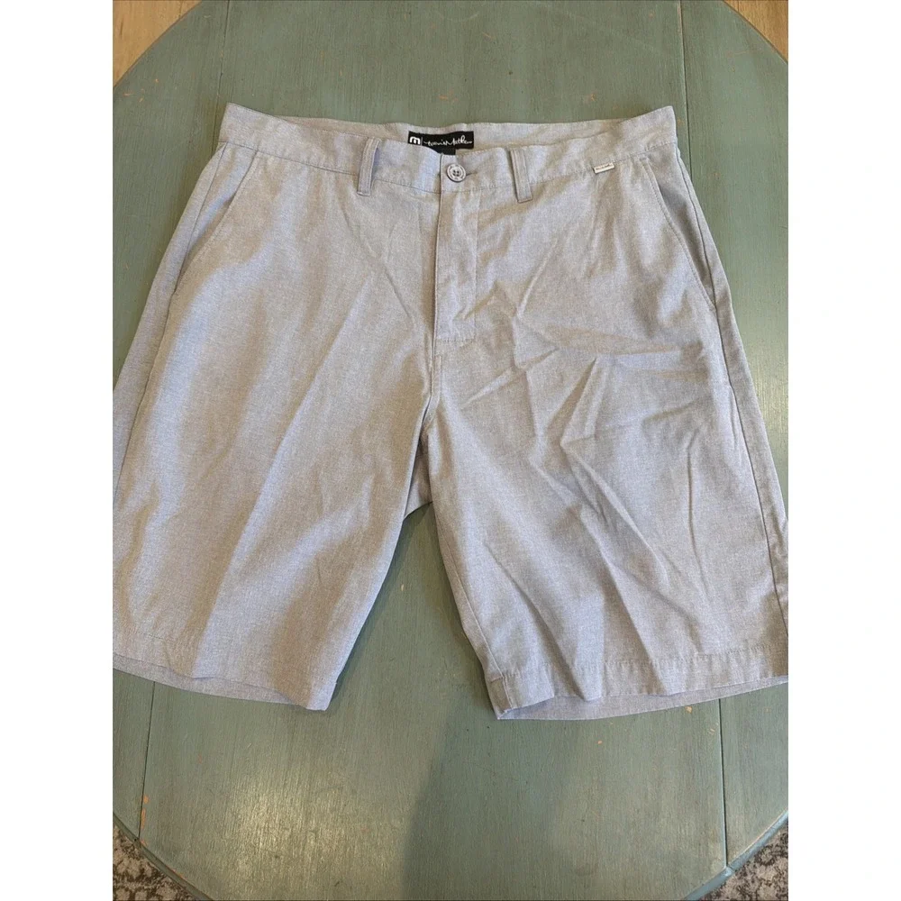 TravisMathew‎ Beck Golf Shorts Mens 36 Gray Heathered Crosshatch Style 75064